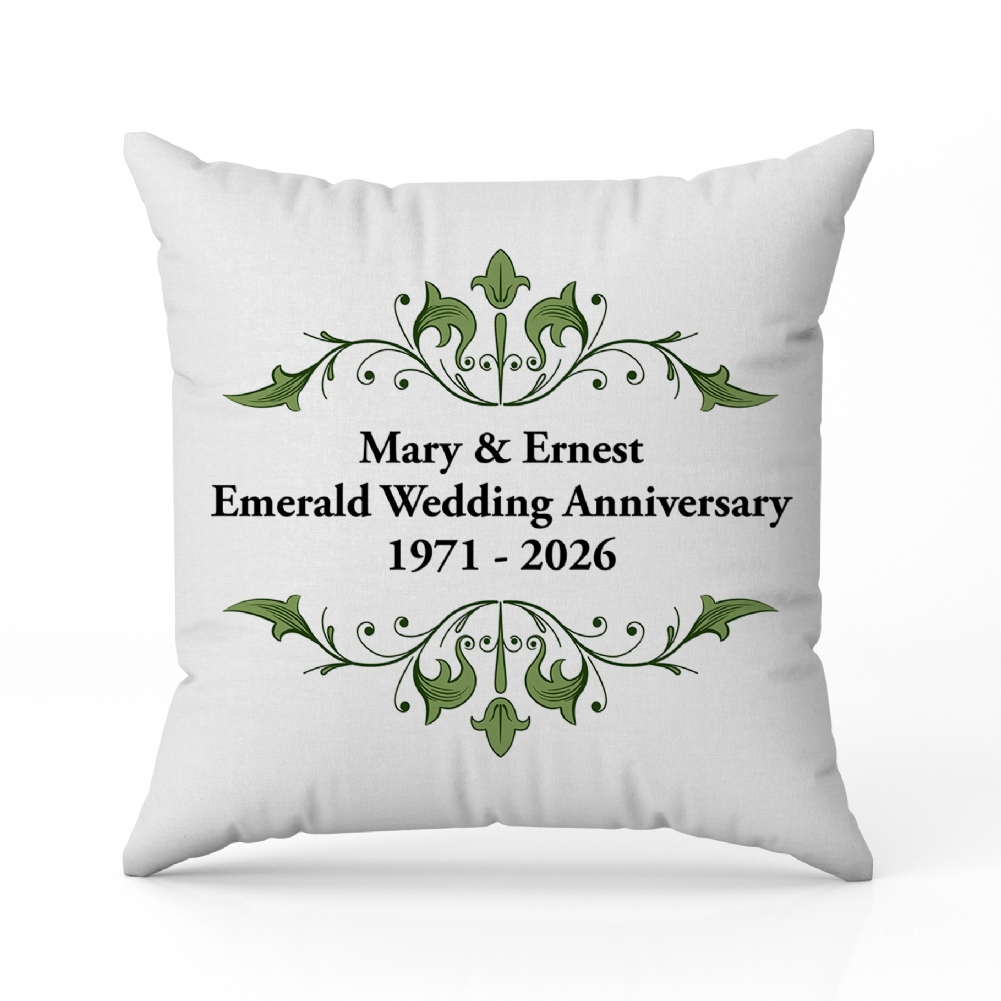Fmad Pmc Personalised Emerald Anniversary Cushion