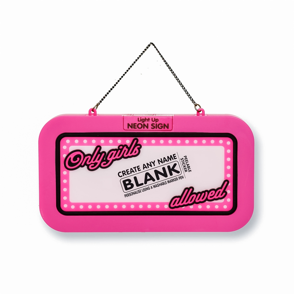 History & Heraldry Girls Light Personalise Yourself Novelty Neon Signs (Only Allowed)