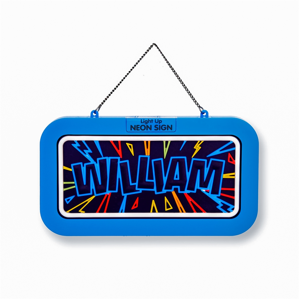 History & Heraldry Light Named Neon Signs (William)