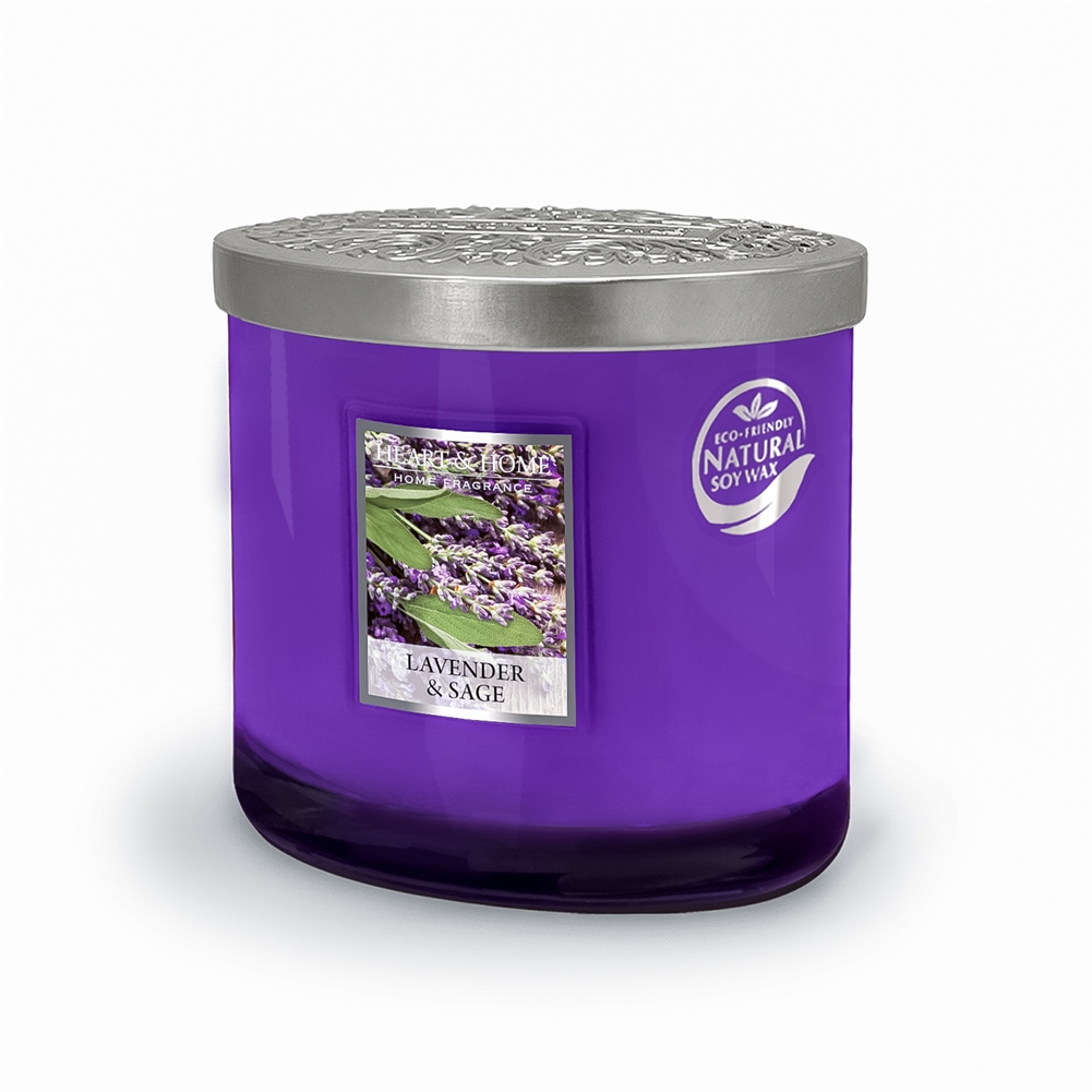 History & Heraldry Lavender Twin Wick Ellipse Candles ( & Sage)