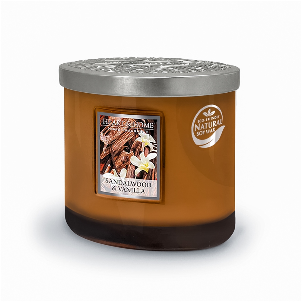 History & Heraldry Lavender/Pink Twin Wick Ellipse Candles (Sandalwood & Vanilla)