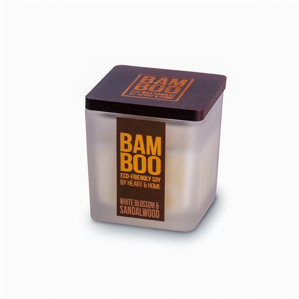 History & Heraldry White Bamboo Candles ( Blossom & Sandalwood - Small)