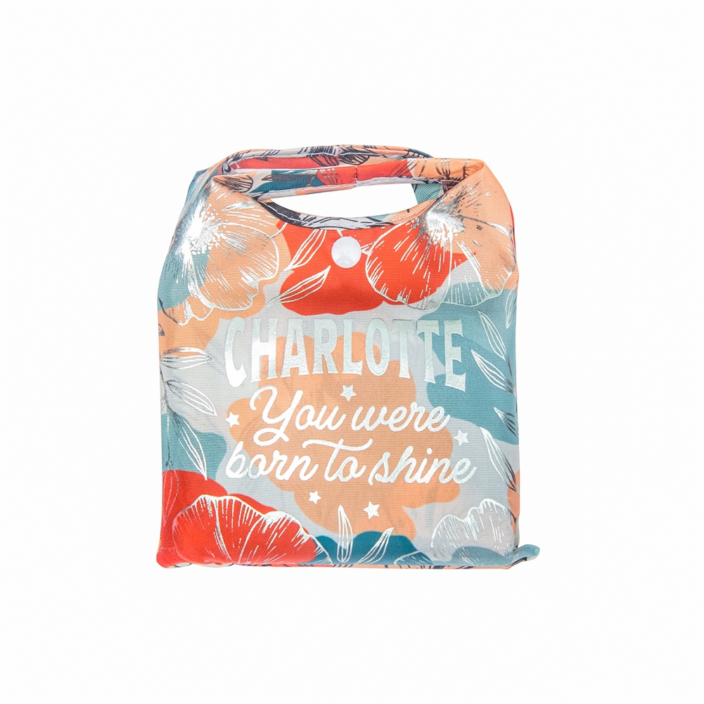 History & Heraldry Named Sparkle Shopper Bags (Charlotte)