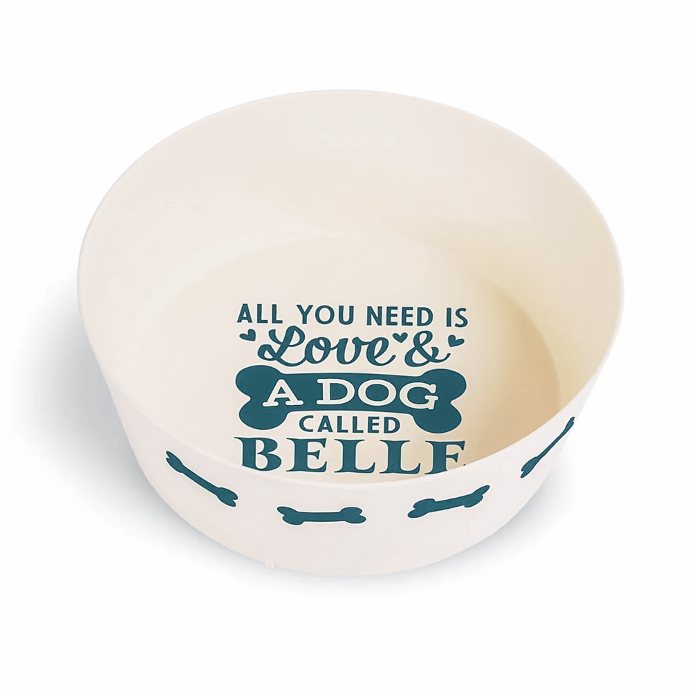 History & Heraldry Named Dog Bowls (Belle)