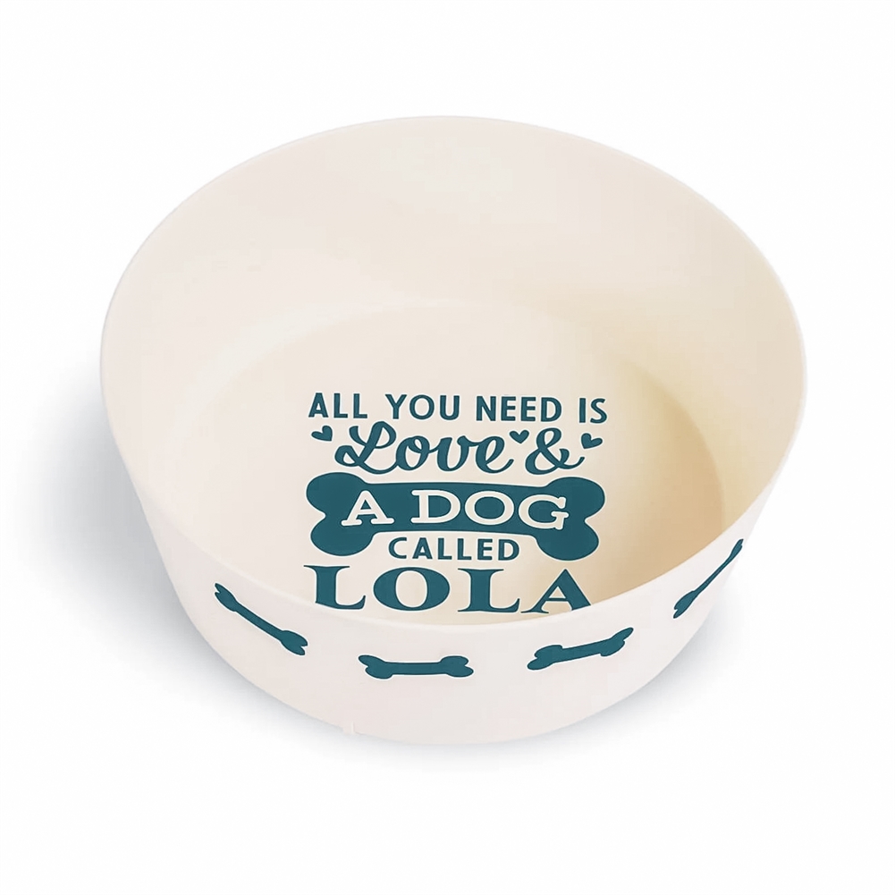 History & Heraldry Named Dog Bowls (Lola)