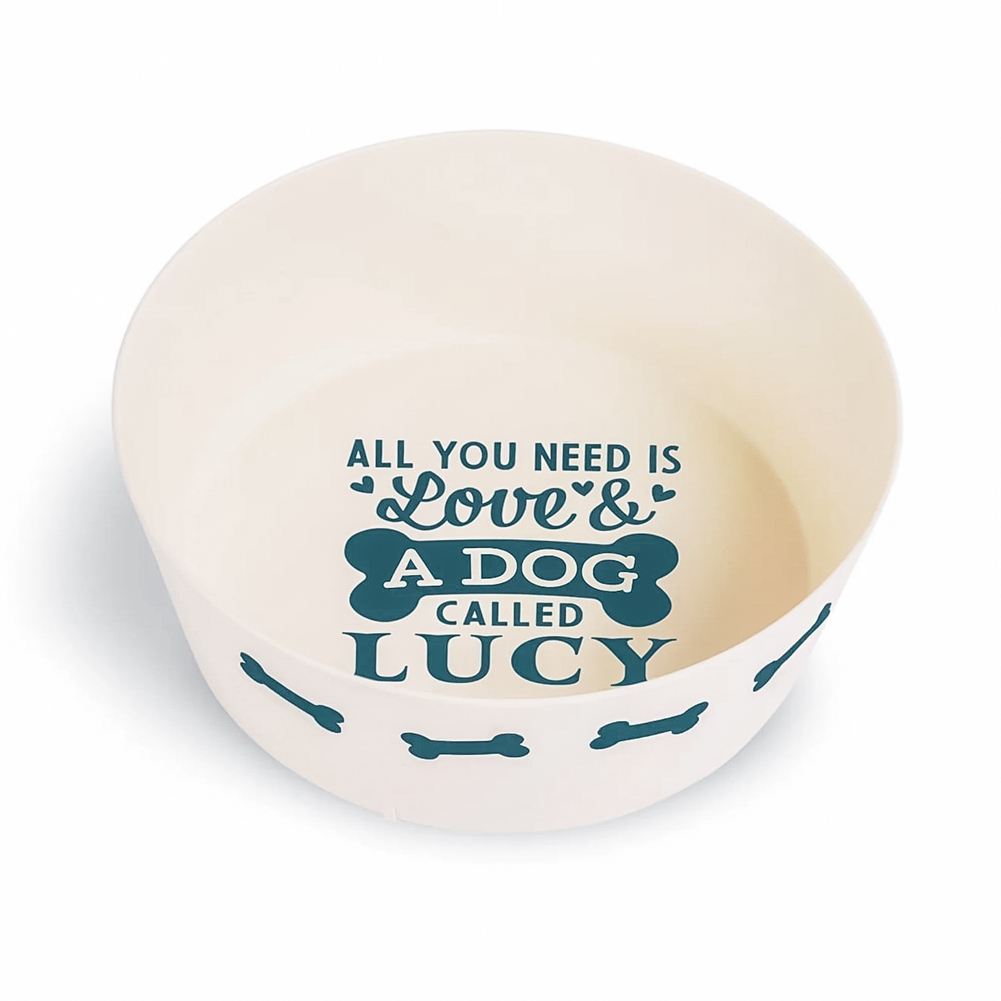 History & Heraldry Named Dog Bowls (Lucy)