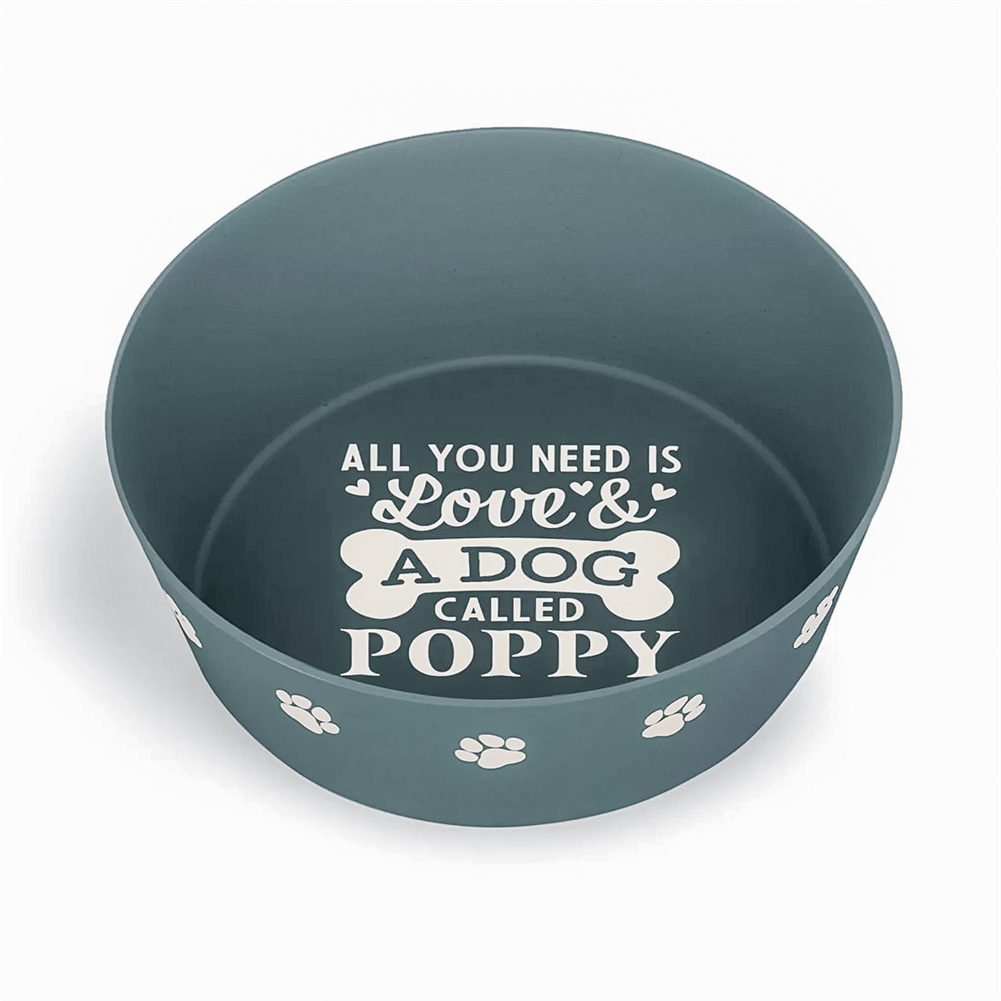 History & Heraldry Named Dog Bowls (Poppy)