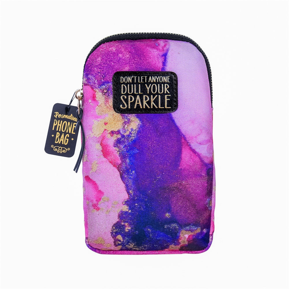 History & Heraldry Inspirational Slogan Phone Case Bags (Sparkle)