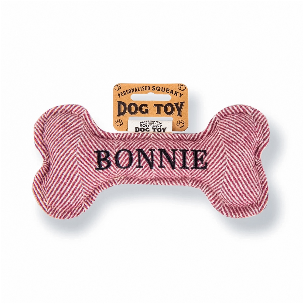 History & Heraldry Black Named Squeaky Dog Toys (Bonnie)