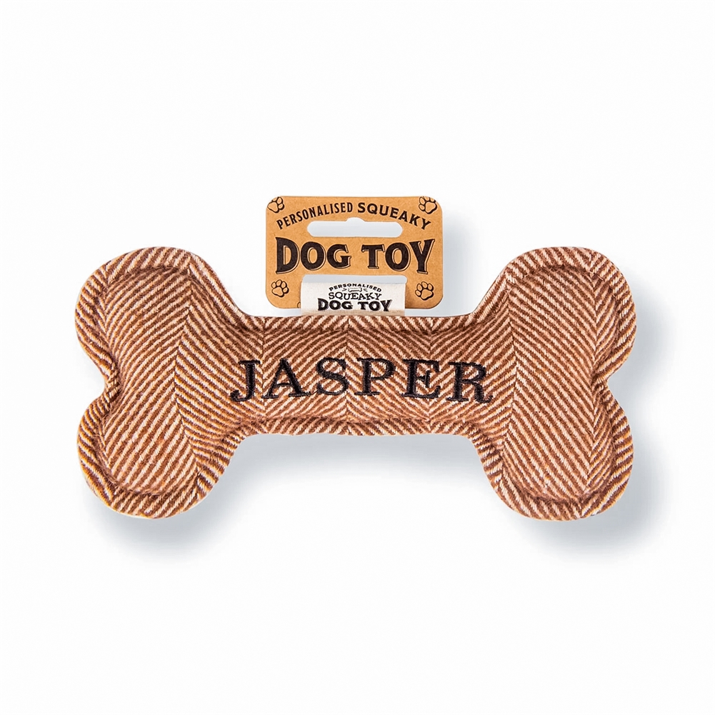 History & Heraldry Black Named Squeaky Dog Toys (Jasper)