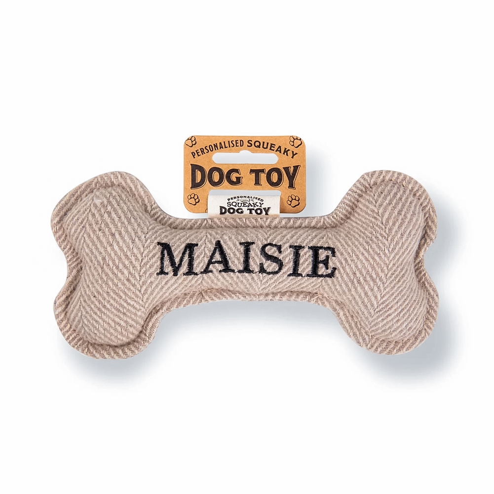 History & Heraldry Black Named Squeaky Dog Toys (Maisie)