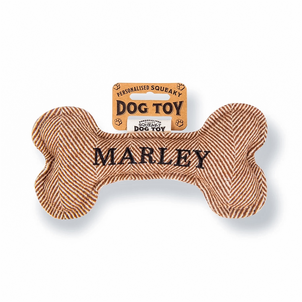 History & Heraldry Black Named Squeaky Dog Toys (Marley)