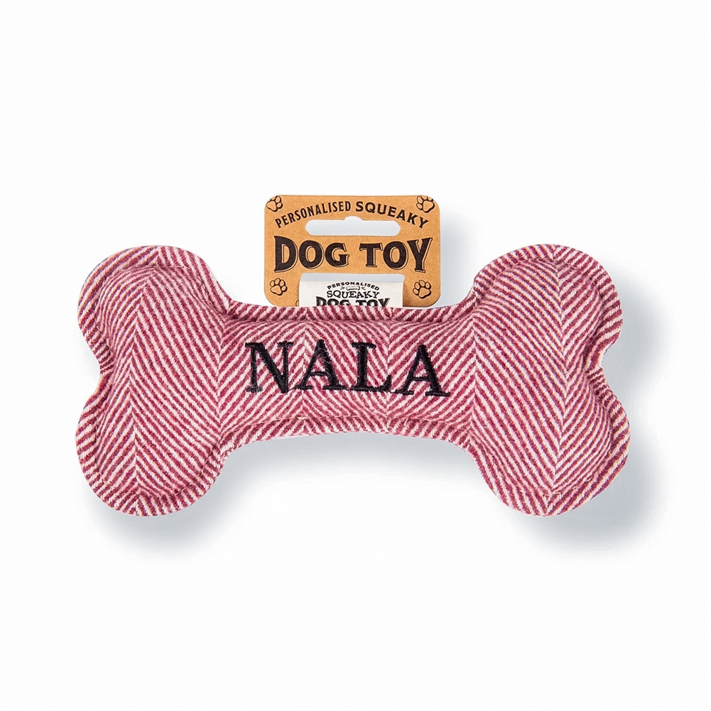 History & Heraldry Black Named Squeaky Dog Toys (Nala)