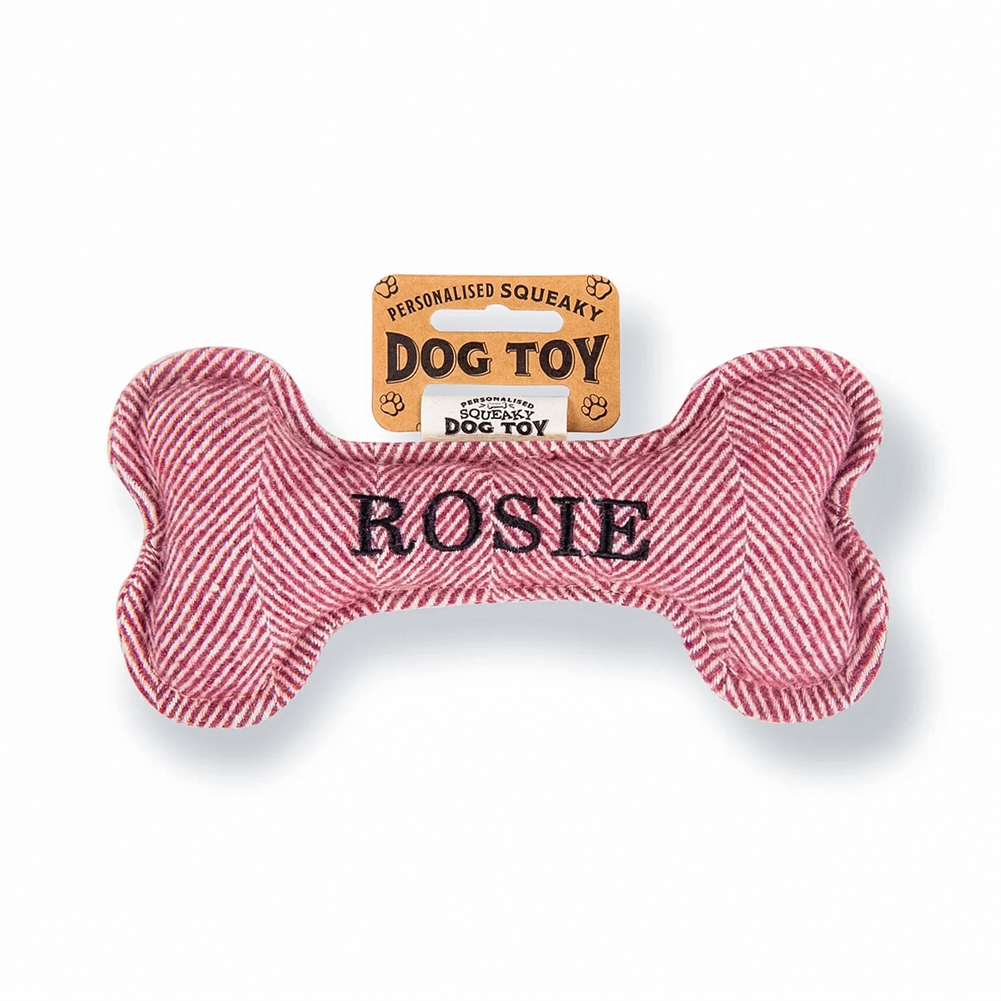 History & Heraldry Black Named Squeaky Dog Toys (Rosie)