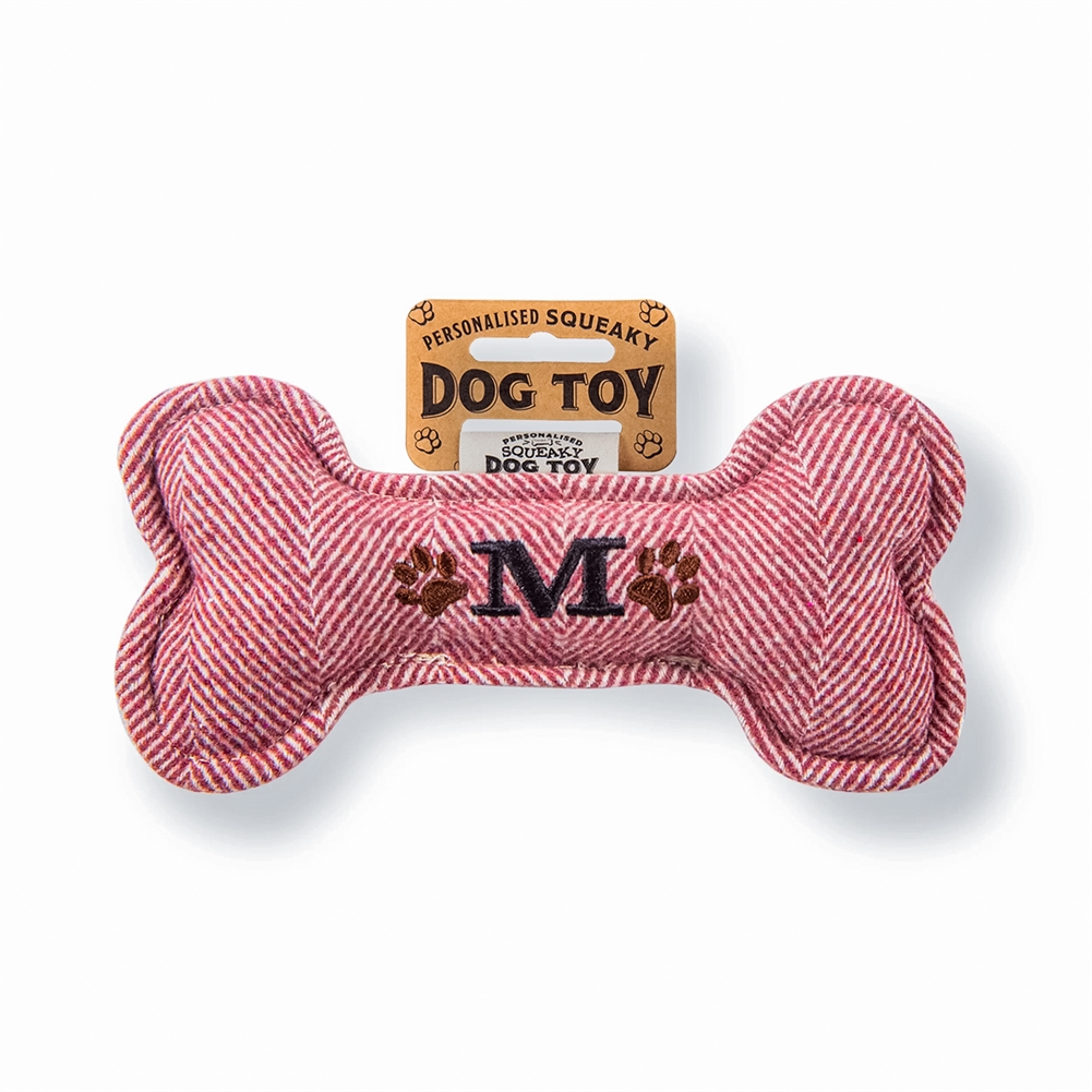 History & Heraldry Black Initial Squeaky Dog Toys (M)