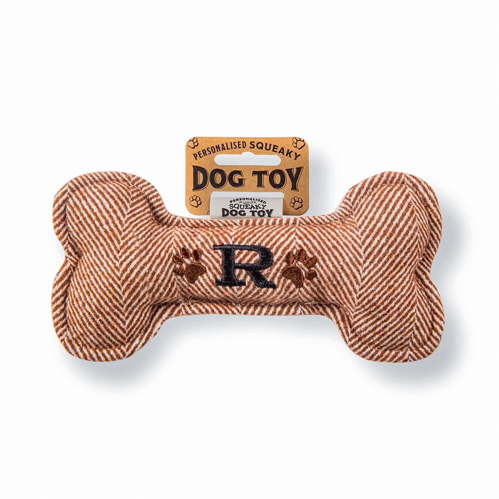History & Heraldry Black Initial Squeaky Dog Toys (R)
