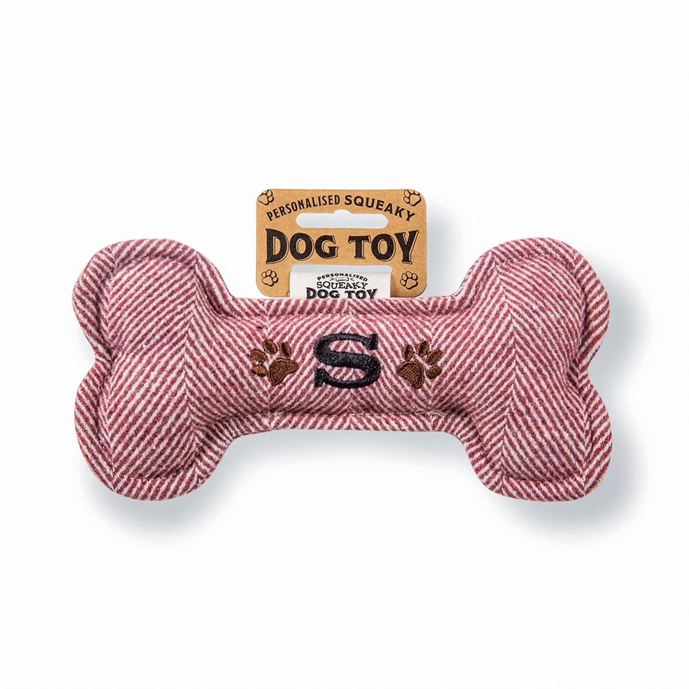 History & Heraldry Black Initial Squeaky Dog Toys (S)