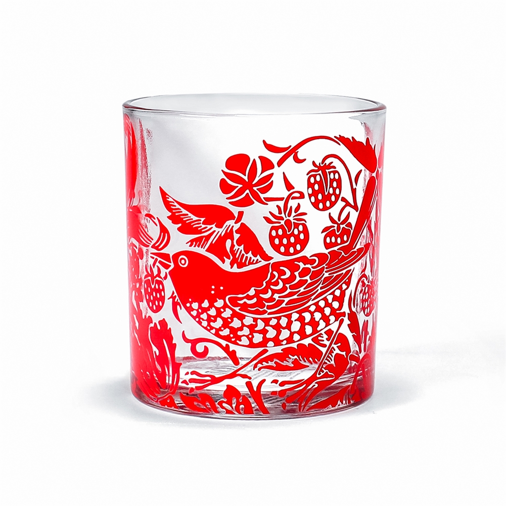 Half Moon Bay Ltd William Morris Raspberry Glass Tumbler