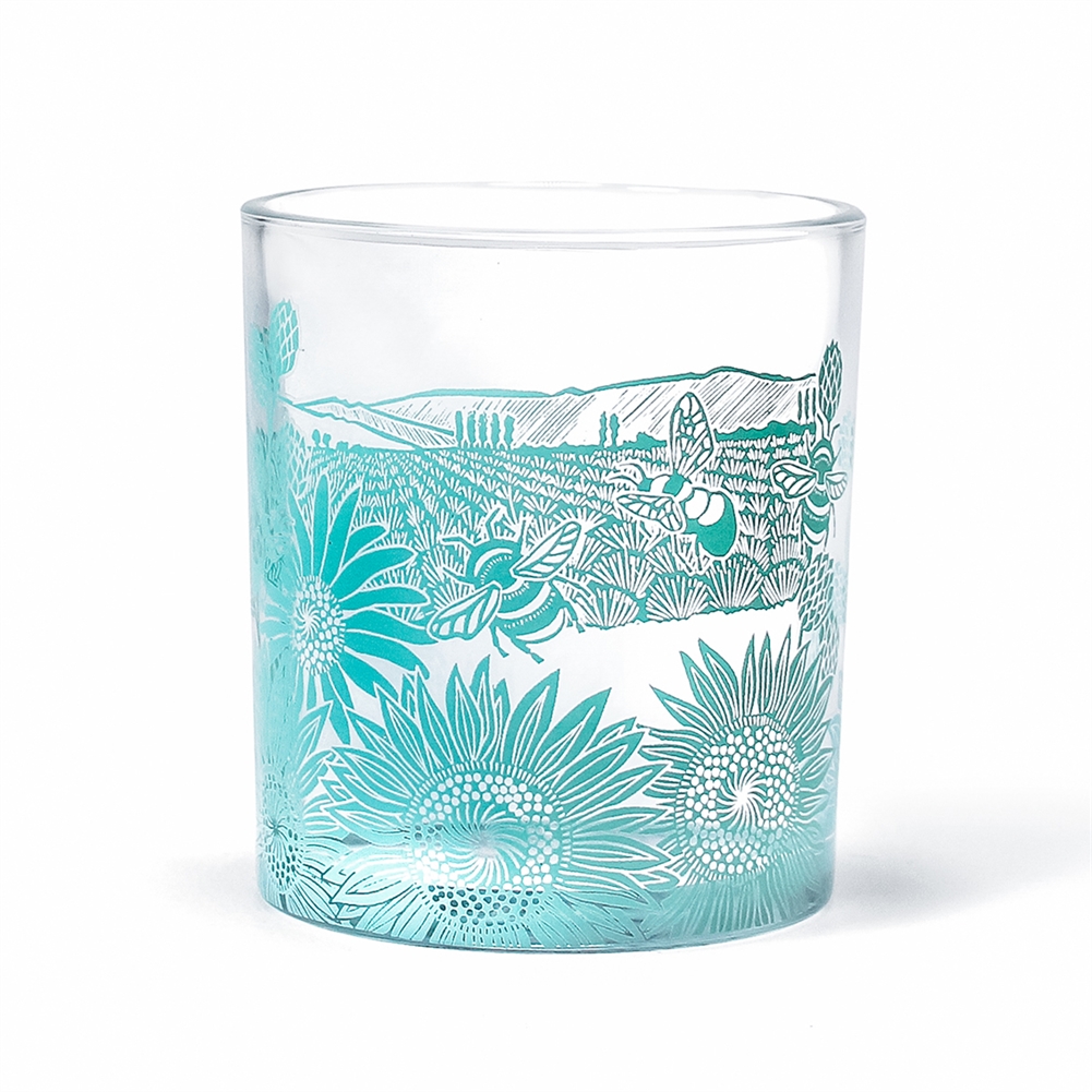 Half Moon Bay Ltd Powder Blue Kate Heiss Glass Tumbler