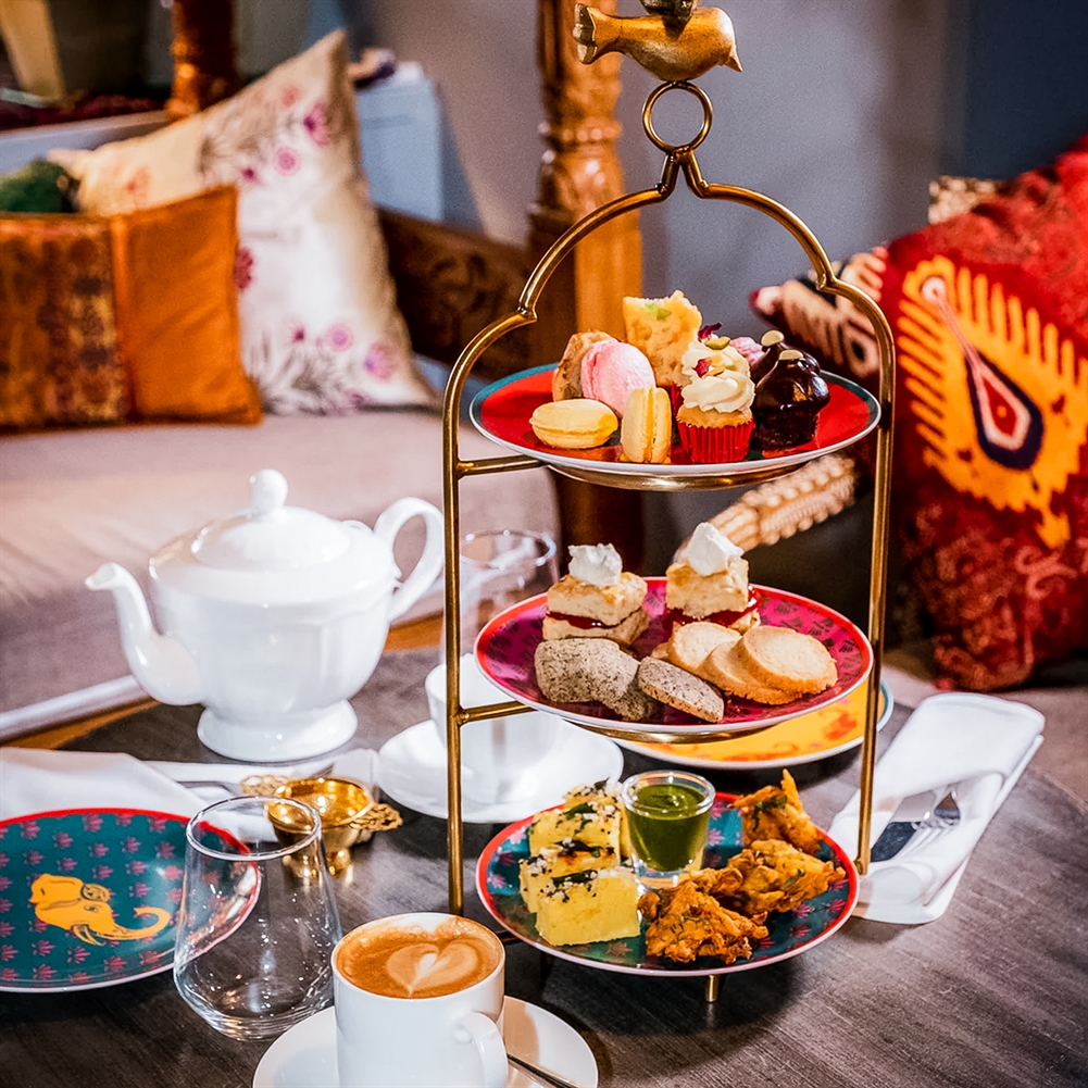 Indytute Cream Lavish Indian Afternoon Tea For Two In London