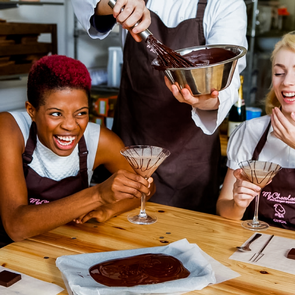 Indytute White Luxury London Chocolate Making Workshop With Prosecco