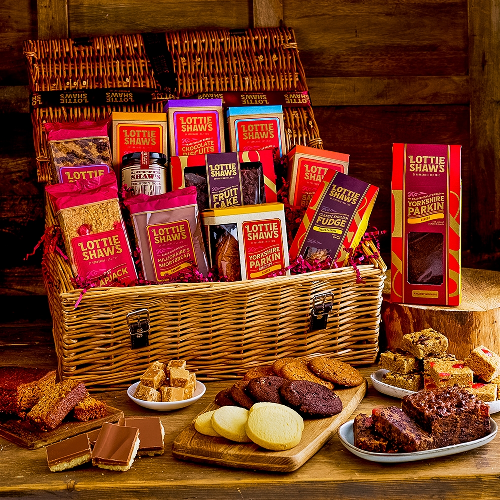 Lottie Shaw's Heavenly Classic Yorkshire Basket Hamper Of Baked Treats