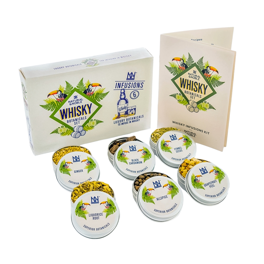 Natural & Noble Set Of 6 Whisky Spices & Botanical Infusions