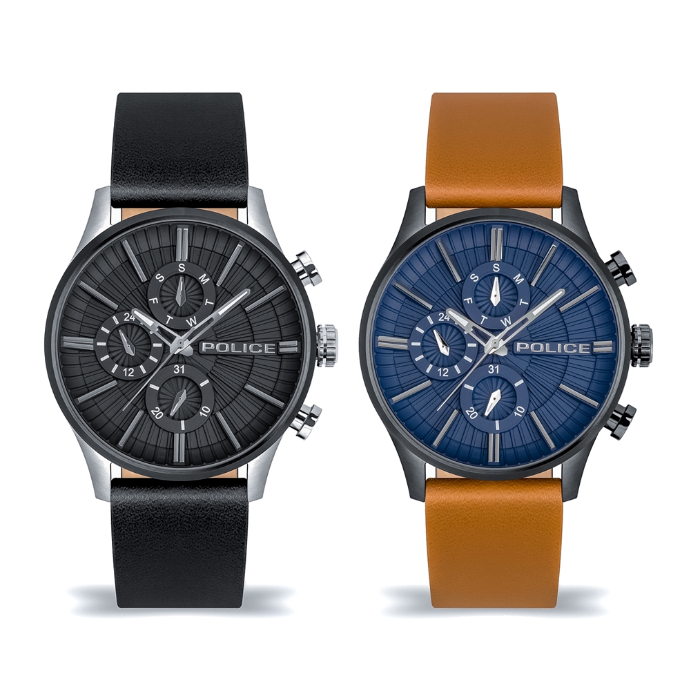 Peers Hardy Men's Black/Blue Police Barter Watches