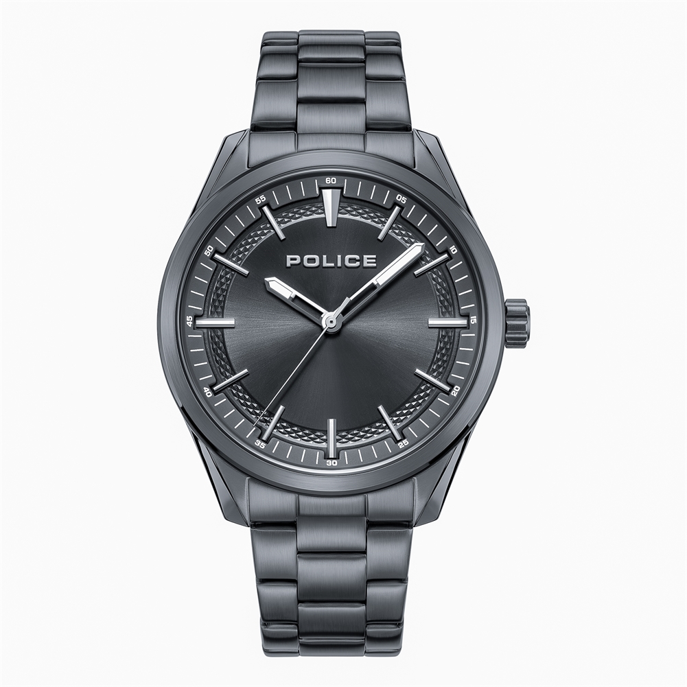 Peers Hardy Men's Dark/Grey Police Gents Bracelet Watches ( Dial - Bracelet)