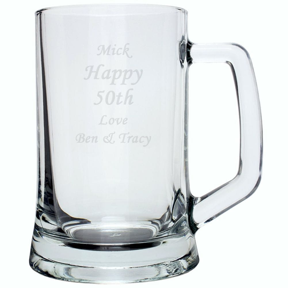Personalised Memento Co Men's Personalised Glass Tankard