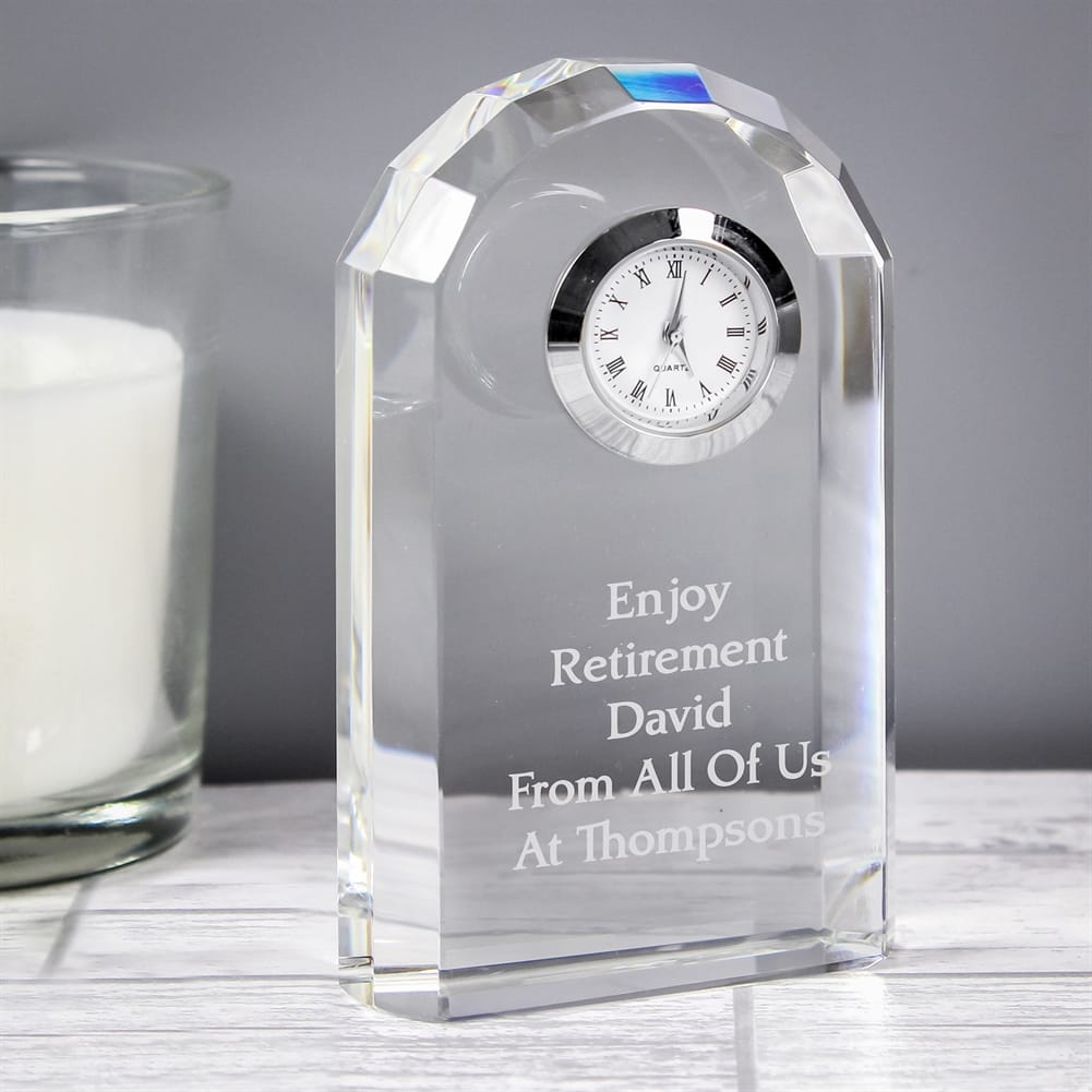 Personalised Memento Co Men's Personalised Glass Clock