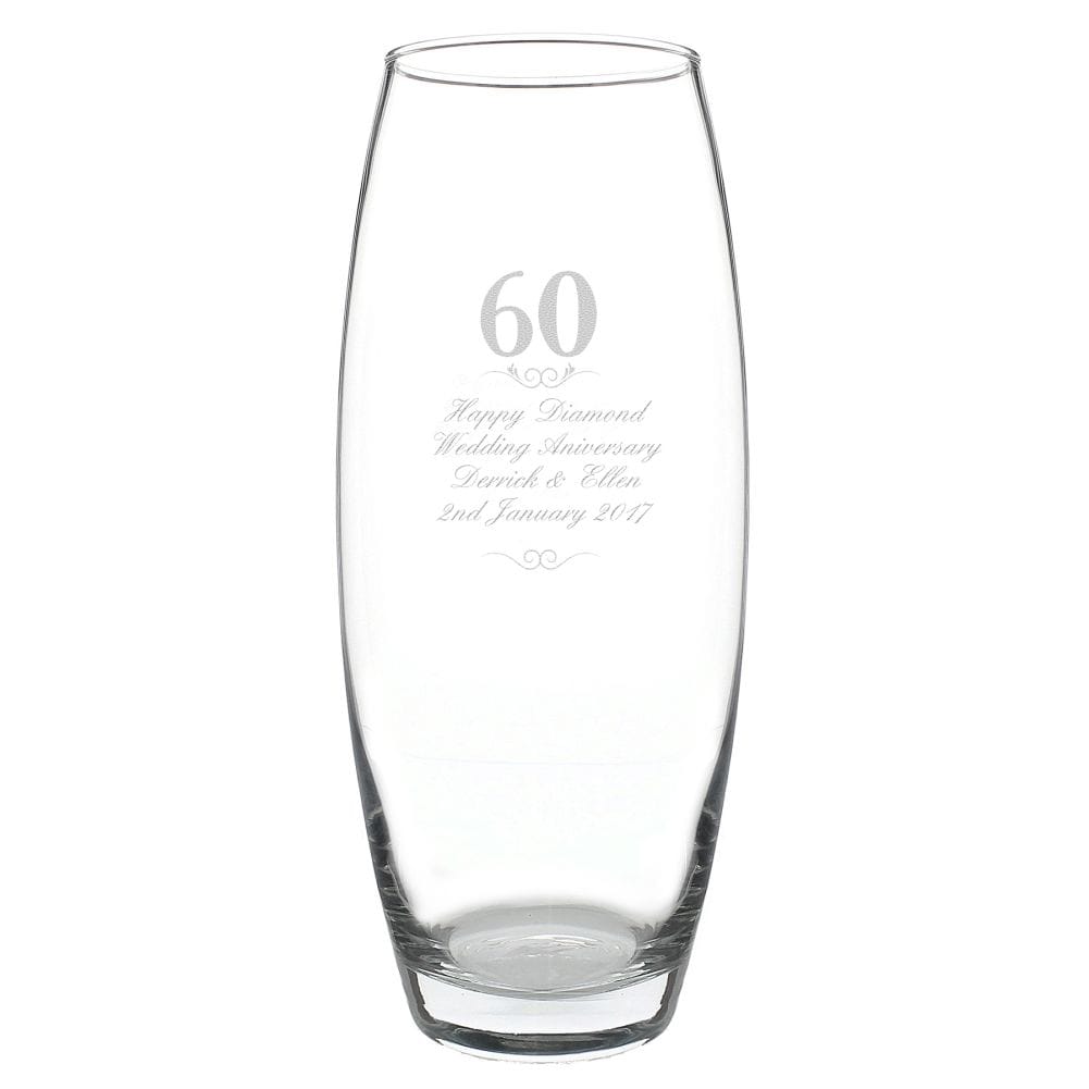 Personalised Memento Co Personalised 60Th Anniversary Vase