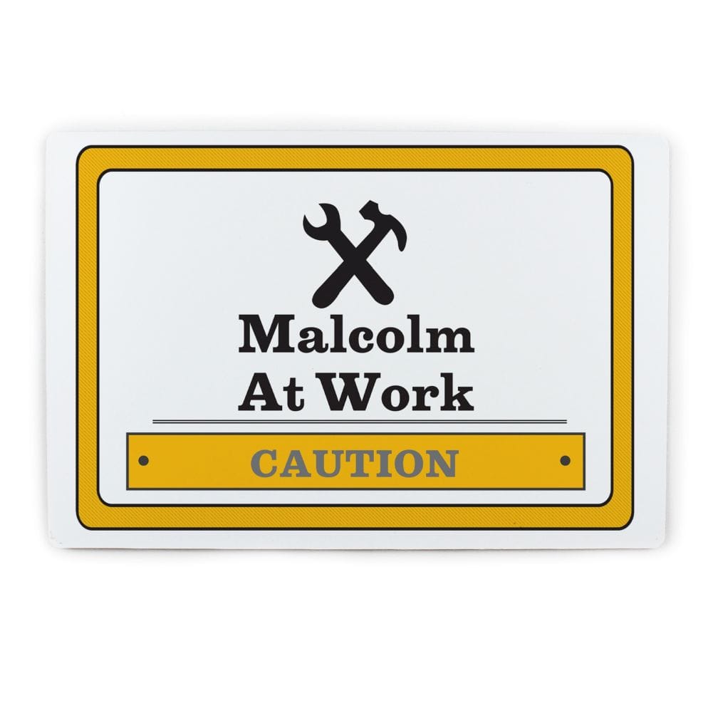 Personalised Memento Co Personalised Man At Work Sign