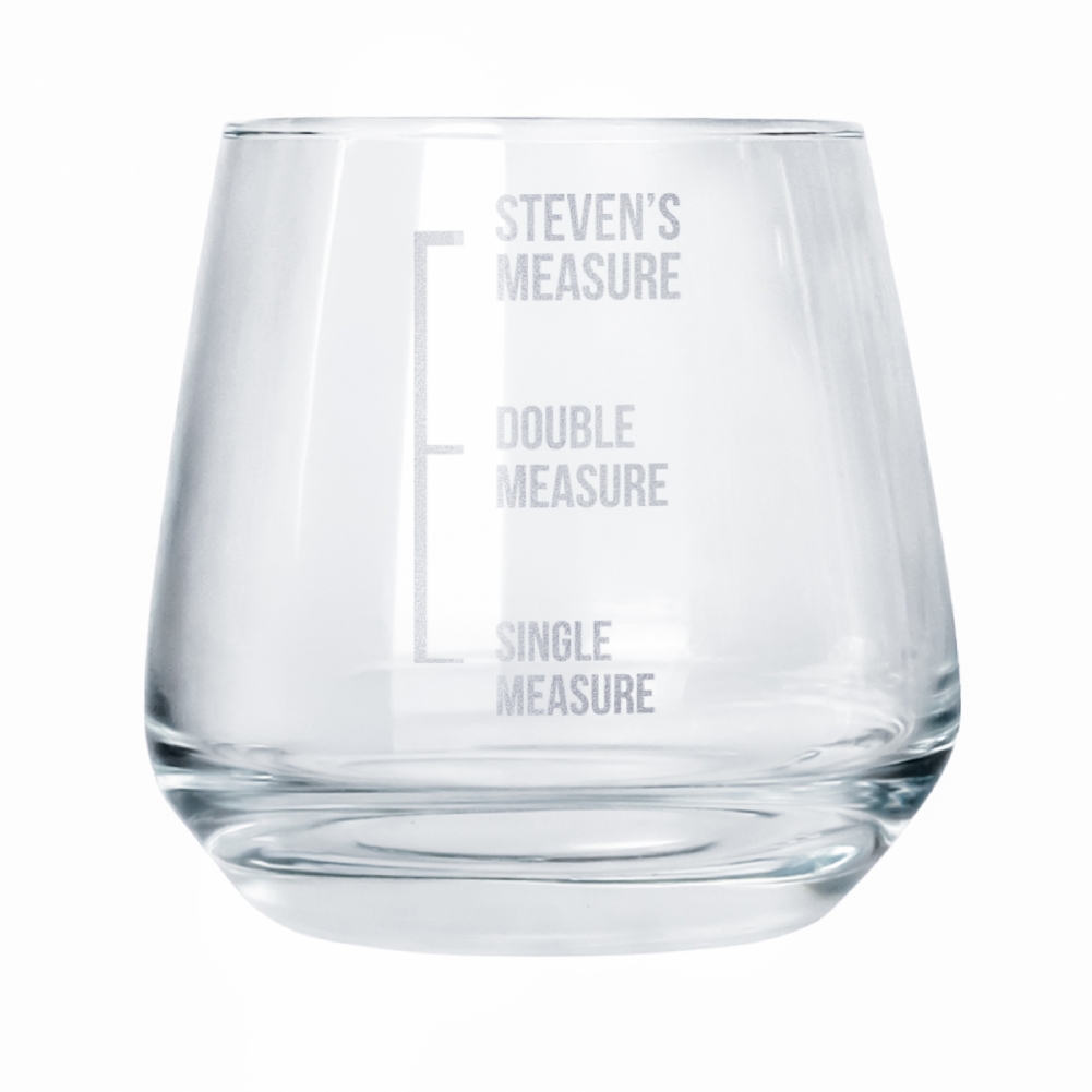 Personalised Memento Co Women's 'Measures' Personalised Whiskey Glass