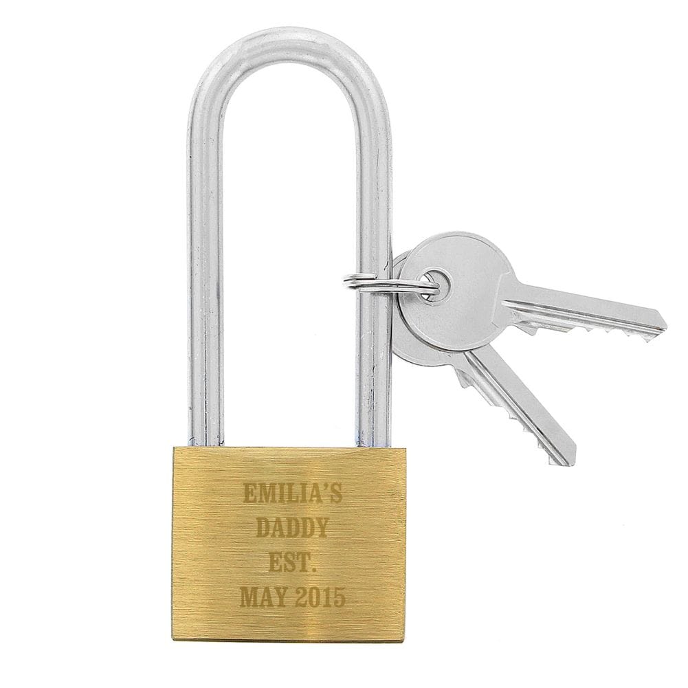 Personalised Memento Co Any Message Personalised Padlock