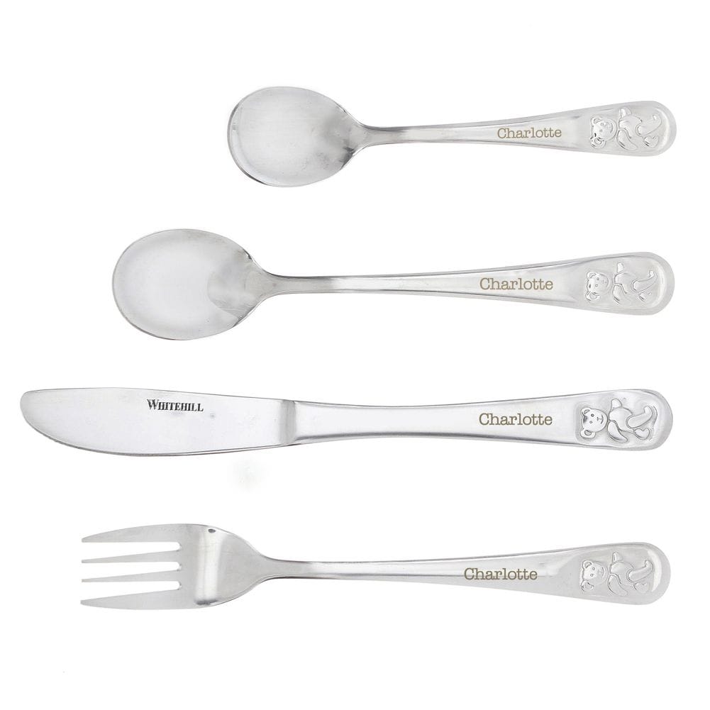 Personalised Memento Co Children's Cutlery Set- Baby Christening Gift