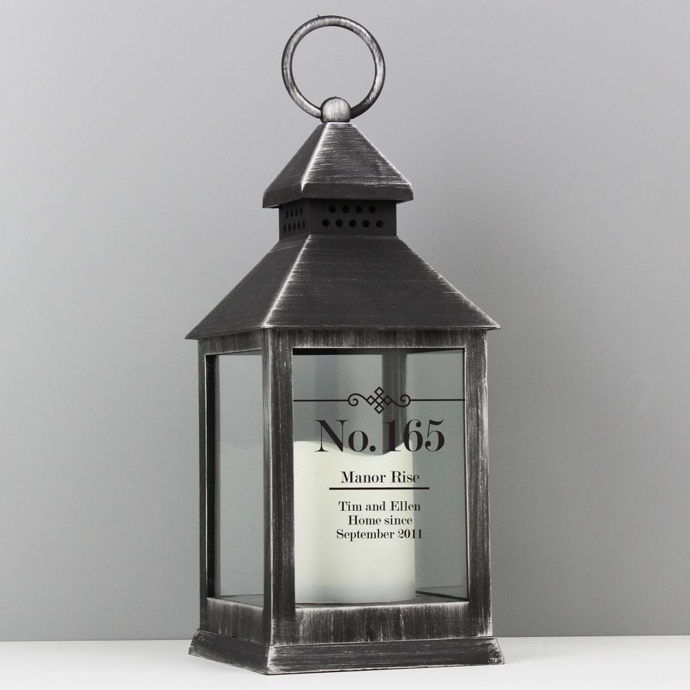 Personalised Memento Co Black Personalised Rustic Lantern