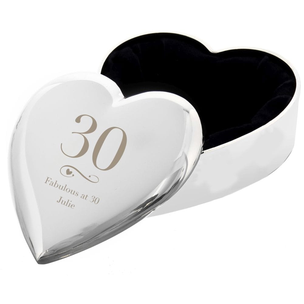 Personalised Memento Co Personalised Big Age Heart Trinket Box