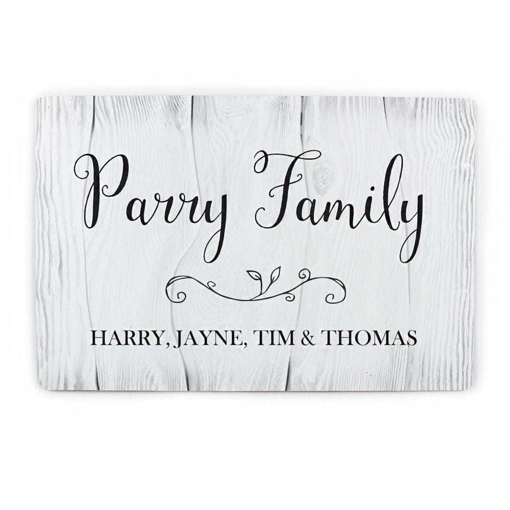 Personalised Memento Co White Personalised Rustic Metal Sign