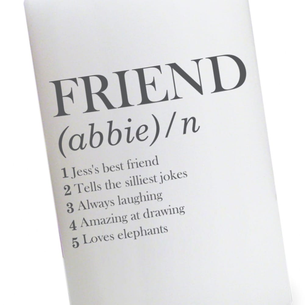 Personalised Memento Co Personalised Friend Definition Candle