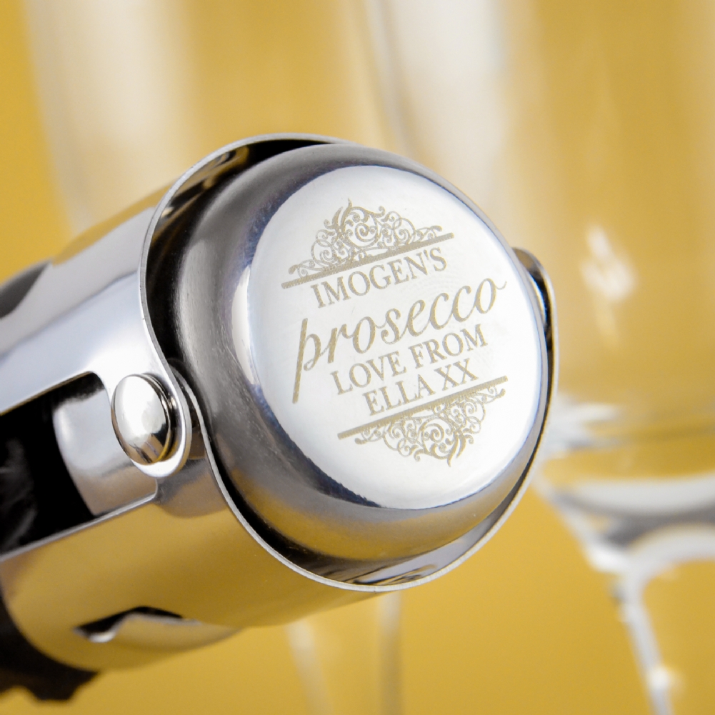 Personalised Memento Co Personalised Prosecco Bottle Stopper