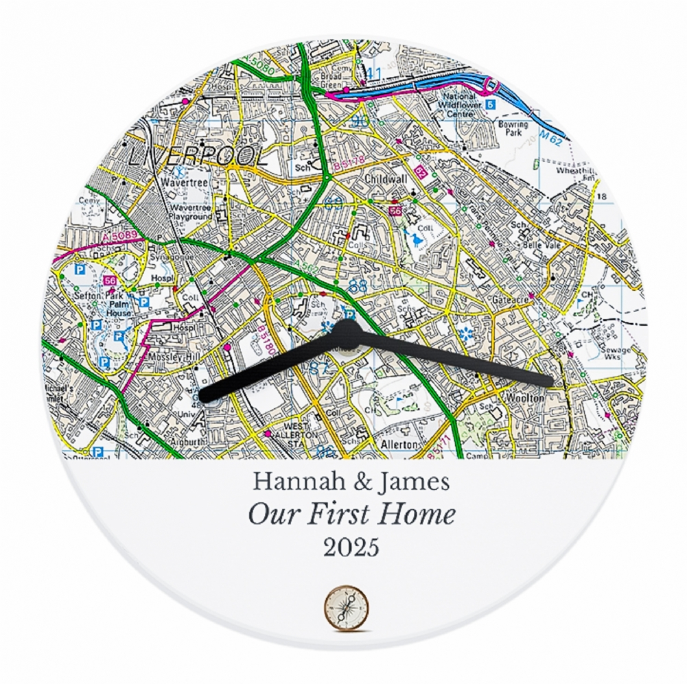 Personalised Memento Co Personalised Wooden Map Clock