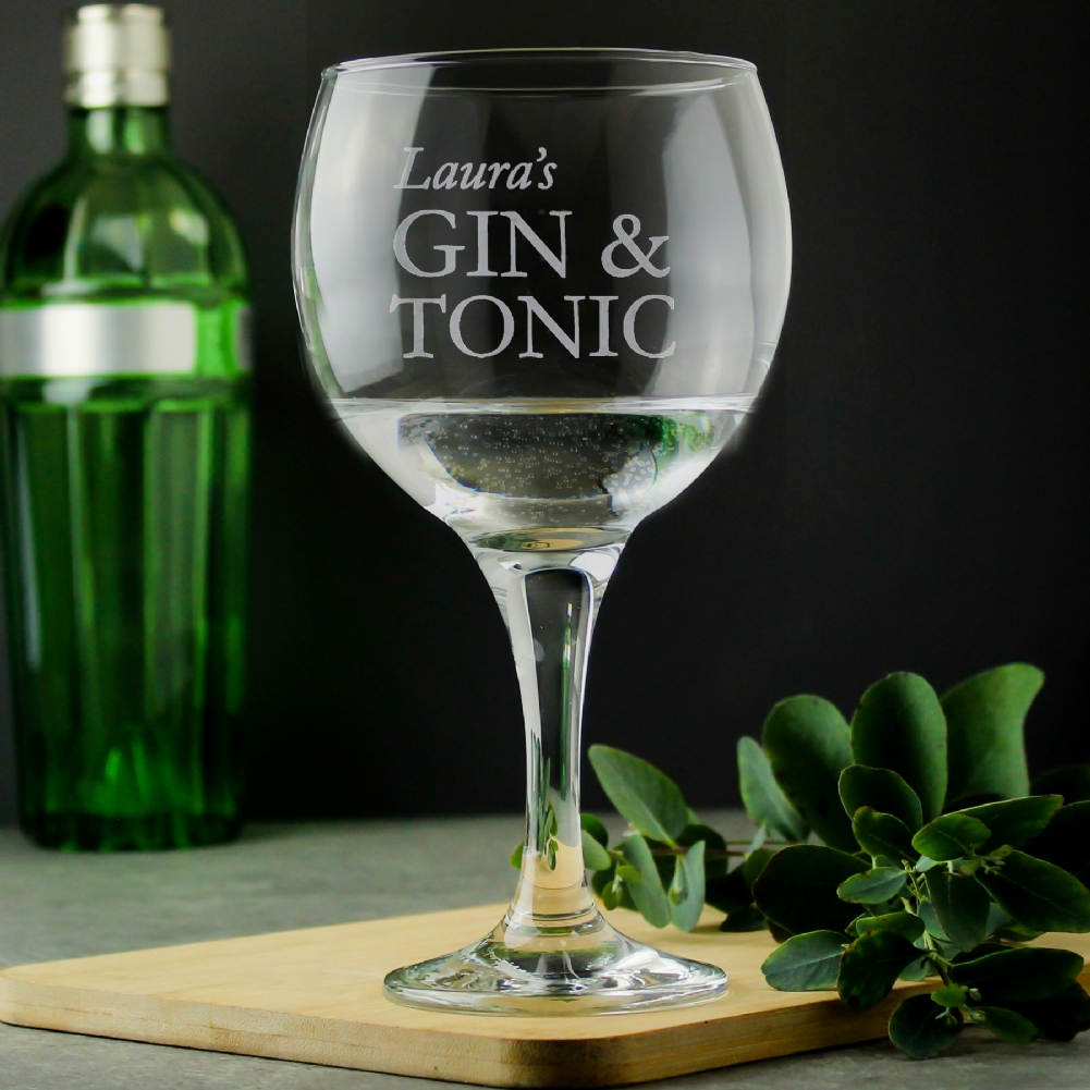 Personalised Memento Co Personalised Gin & Tonic Balloon Glass