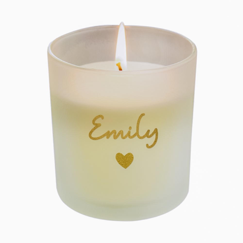 Personalised Memento Co Gold Personalised Name Scented Jar Candle