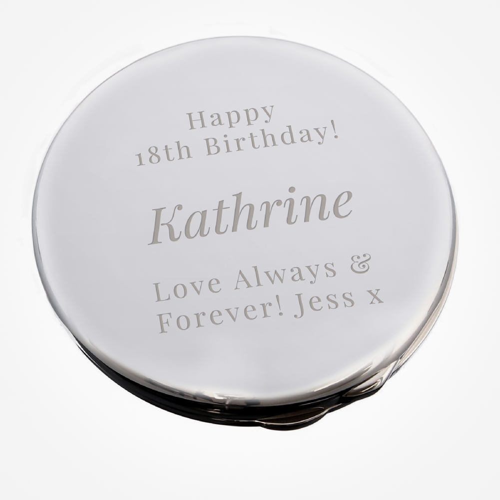 Personalised Memento Co Engraved Big Role Personalised Compact Mirror