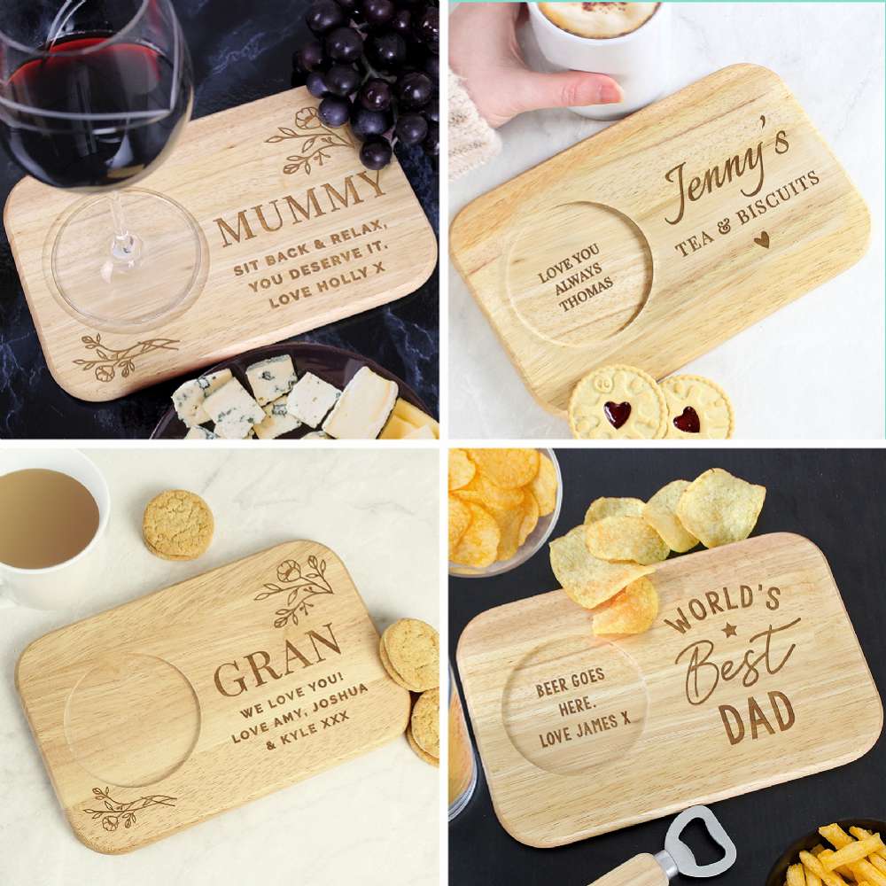 Personalised Memento Co Personalised Wooden Coaster Trays