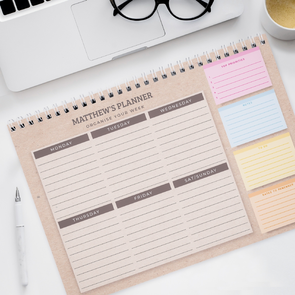 Personalised Memento Co Personalised Study A4 Desk Planner