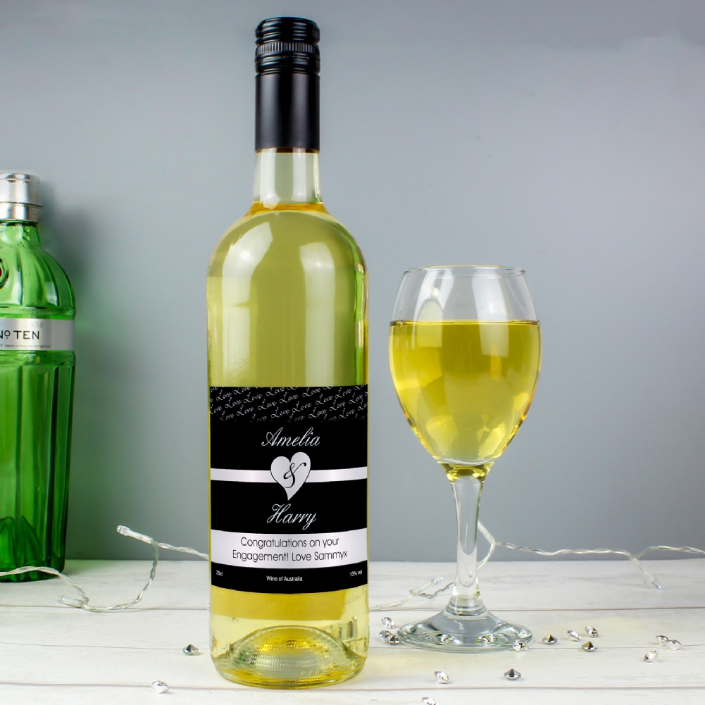 Personalised Memento Co White/Red Personalised Wine For Couples