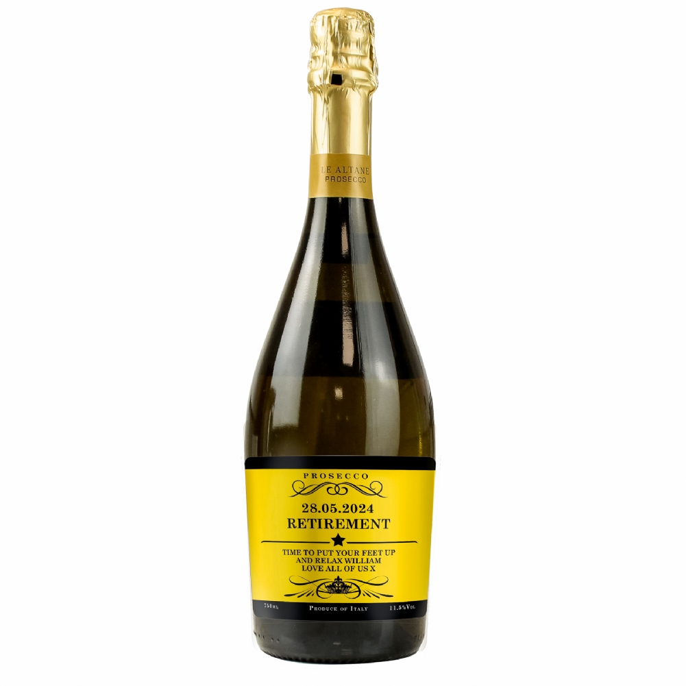 Personalised Memento Co Peach Personalised Prosecco Bottle