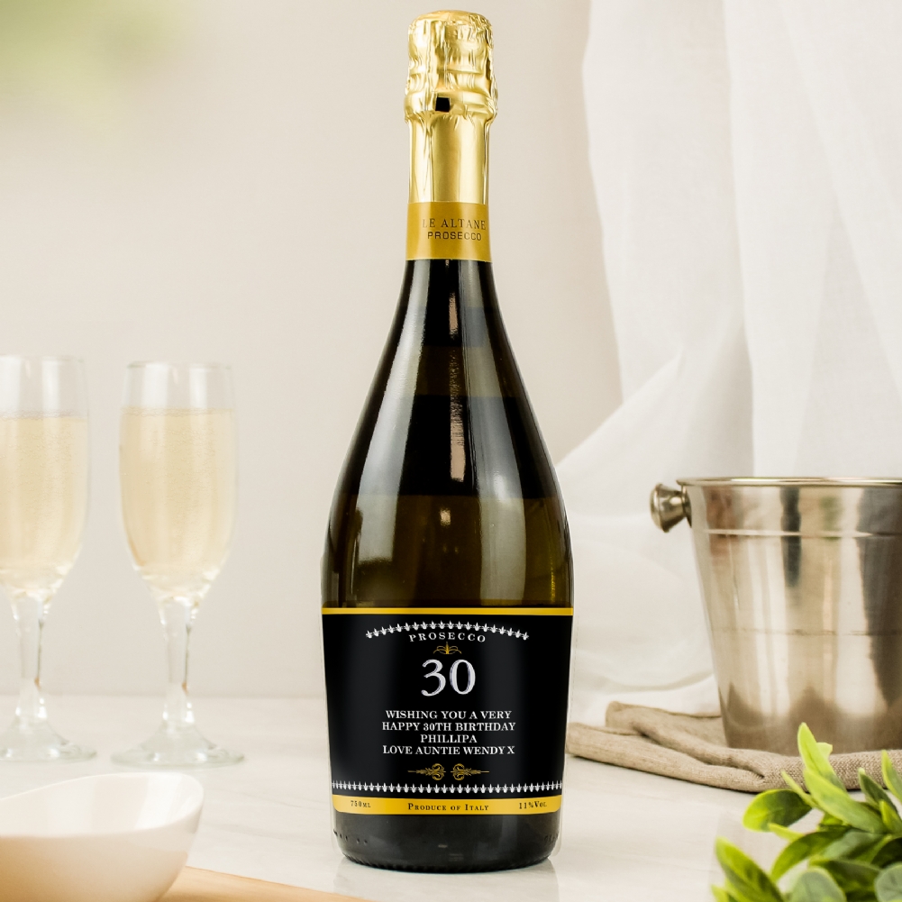 Personalised Memento Co Peach Personalised 30Th Birthday Bottle Of Prosecco